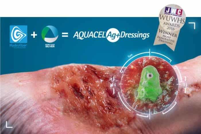 AQUACEL Ag+ Extra medicazione avanzata antimicrobica e antibiofilm...